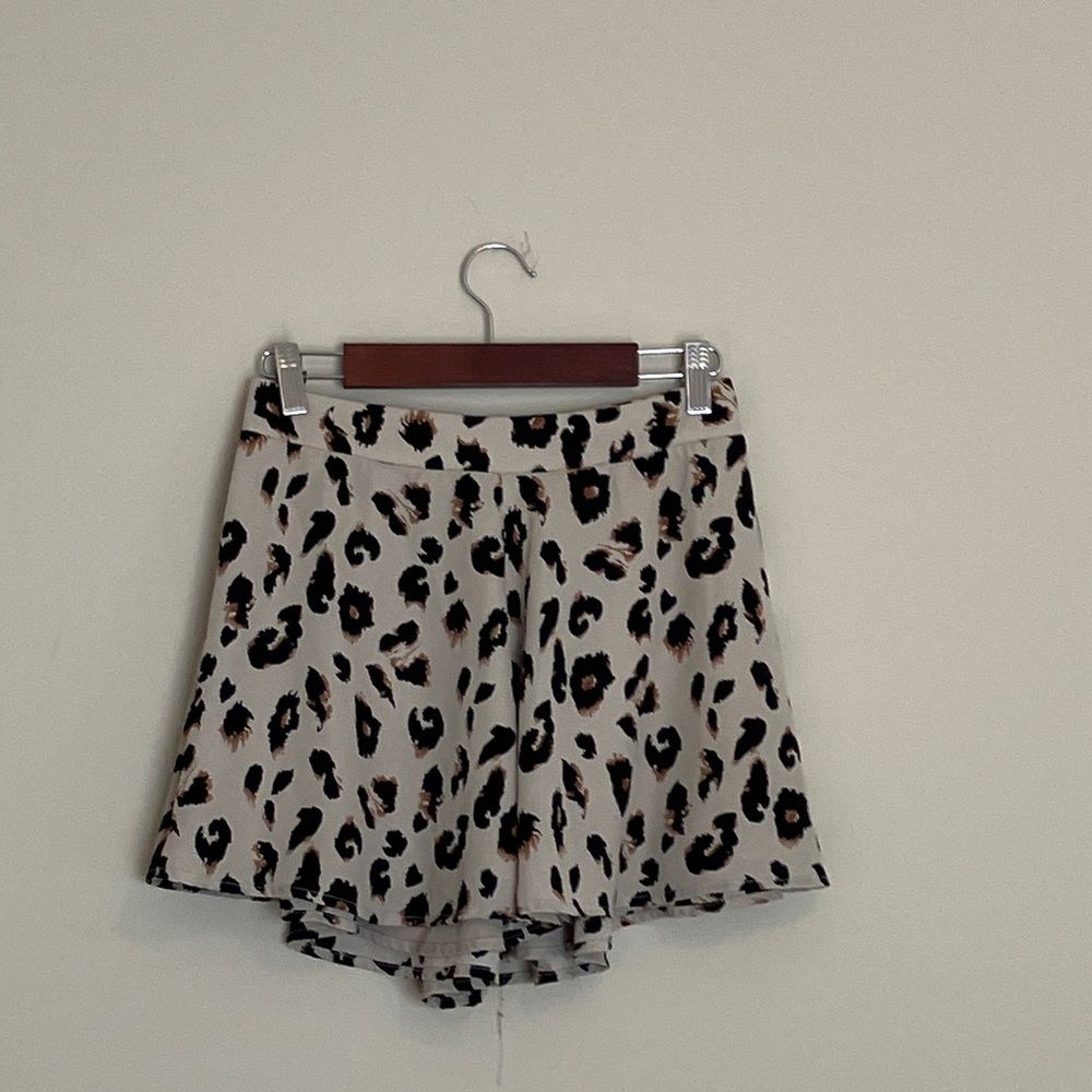 Adrienne Leopard Print Ruffled Shorts